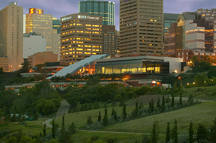 Edmonton Convention Centre in Edmonton's River Valley